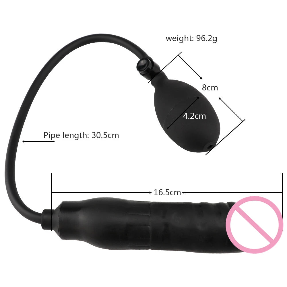 Inflatable Silicone Anal Plug Butt Dilator Dildos Vaginal Expandsion Trainer Anus Sex Toys Tools for Couples Gay Erotic Products