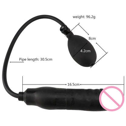 Inflatable Silicone Anal Plug Butt Dilator Dildos Vaginal Expandsion Trainer Anus Sex Toys Tools for Couples Gay Erotic Products