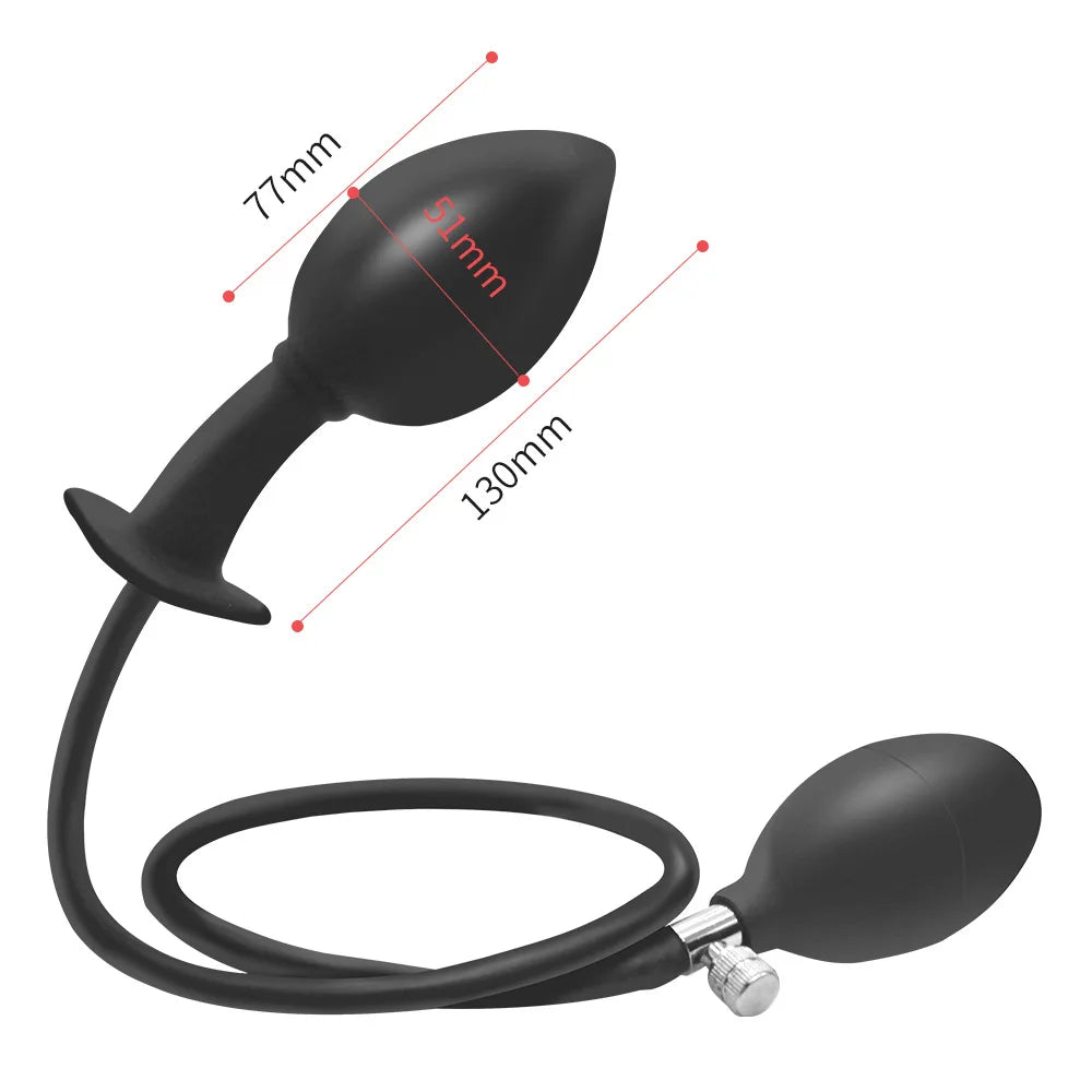 Inflatable Silicone Anal Plug Butt Dilator Dildos Vaginal Expandsion Trainer Anus Sex Toys Tools for Couples Gay Erotic Products