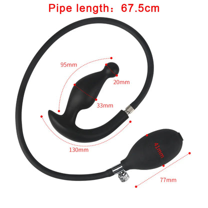 Inflatable Silicone Anal Plug Butt Dilator Dildos Vaginal Expandsion Trainer Anus Sex Toys Tools for Couples Gay Erotic Products