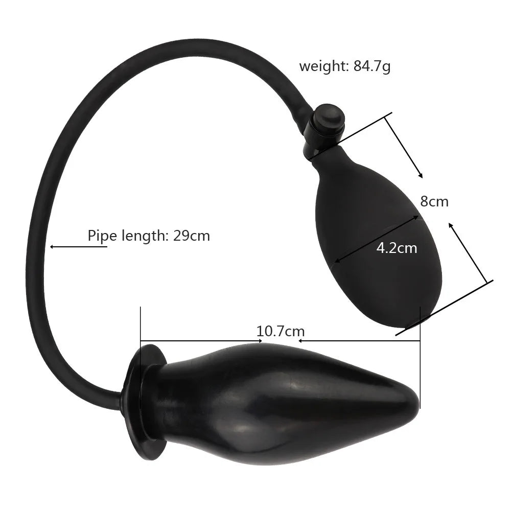 Inflatable Silicone Anal Plug Butt Dilator Dildos Vaginal Expandsion Trainer Anus Sex Toys Tools for Couples Gay Erotic Products