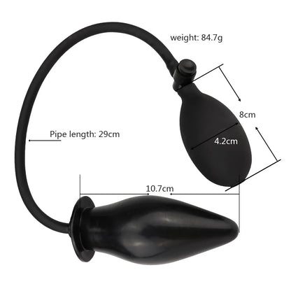 Inflatable Silicone Anal Plug Butt Dilator Dildos Vaginal Expandsion Trainer Anus Sex Toys Tools for Couples Gay Erotic Products