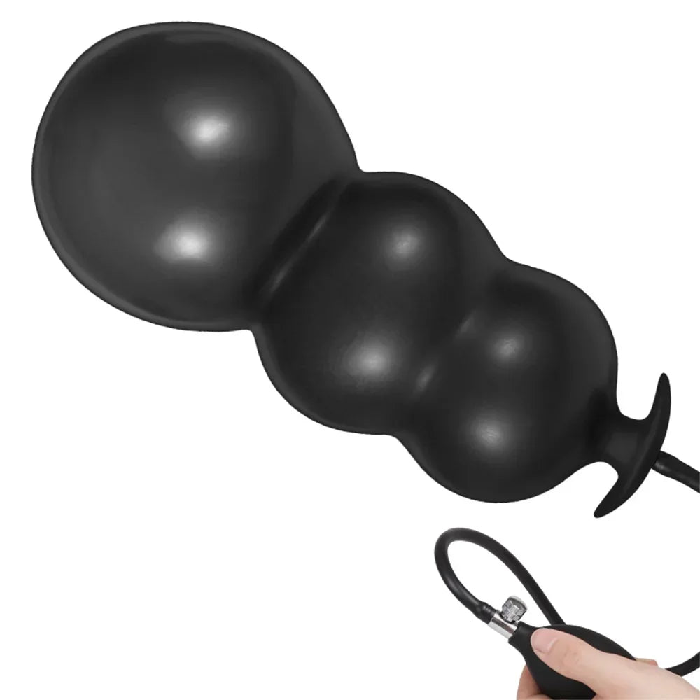 Inflatable Super Big Anal Plug Pump Dilator Huge Butt Plug Dildo Prostate Massager Anus Expander Adult Sex Toys For Woman Man