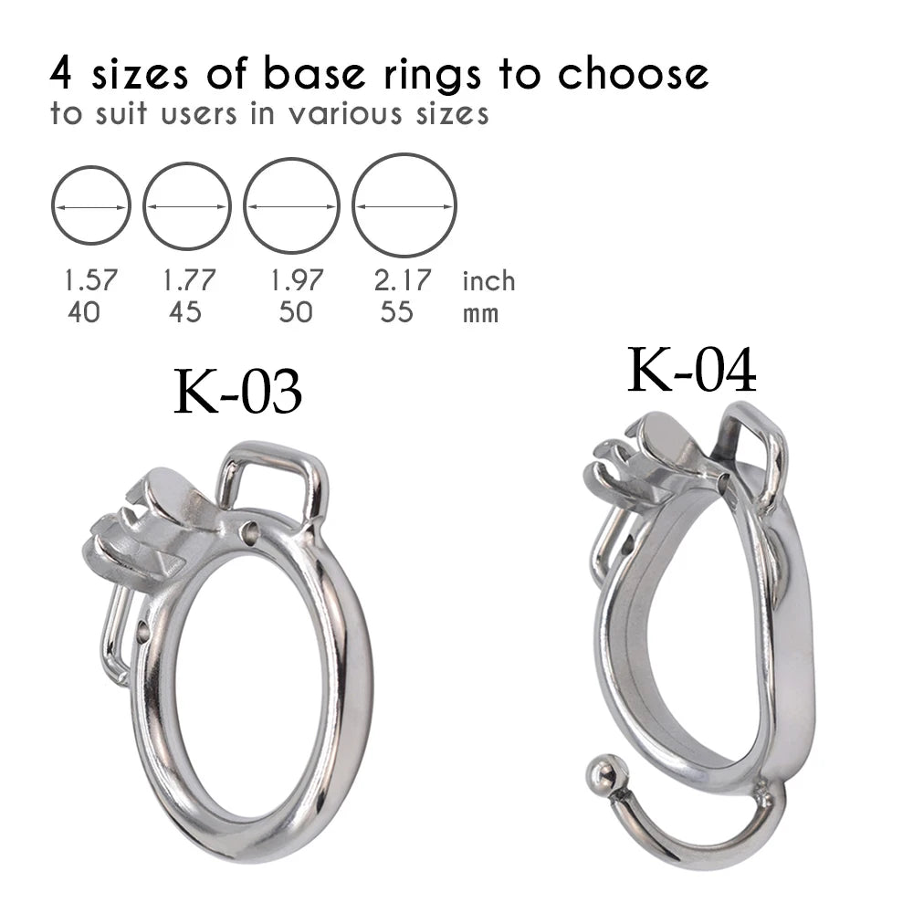 Invert Small Sissy정조대Negative Chastity Cage Device with Cylinder 9cm Skin Dildo Metal콕링Penis Rings Flat BDSM Sex Toys for Gay 18