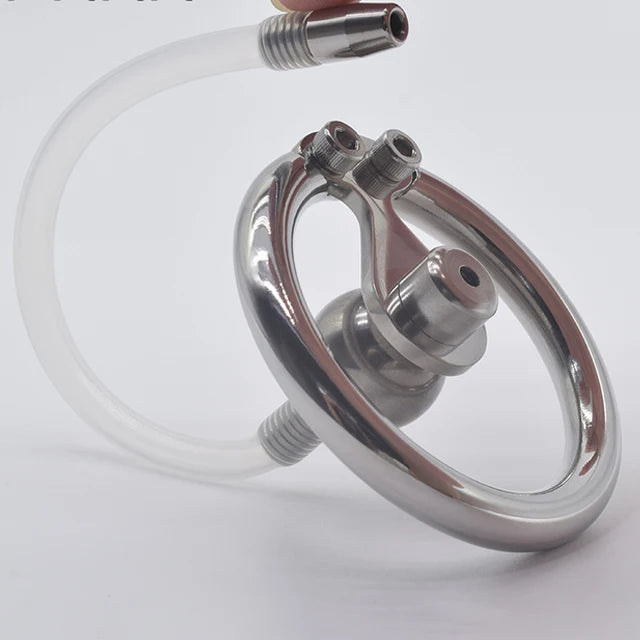 Inverted Urethral Chastity Cage Device with Soft Tube&Solid Metal Ball for Couple BDSM Play Sissy Penis Rings Intimate Products