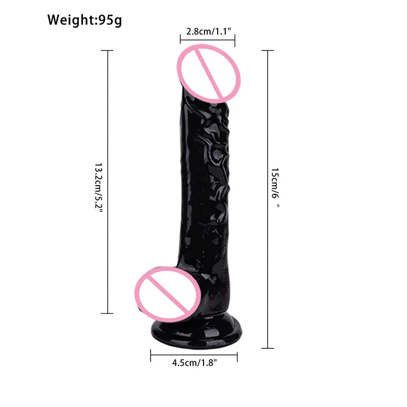 Jelly Dildo Vagina Anal Sex Toys 4 Sizes Transparent Realistic Soft Fake Penis Sucker Dildo Butt Plug Sex Toys for Woman Men