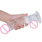 Jelly Dildo Vagina Anal Sex Toys 4 Sizes Transparent Realistic Soft Fake Penis Sucker Dildo Butt Plug Sex Toys for Woman Men