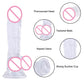 Jelly Dildo Vagina Anal Sex Toys 4 Sizes Transparent Realistic Soft Fake Penis Sucker Dildo Butt Plug Sex Toys for Woman Men