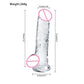 Jelly Dildo Vagina Anal Sex Toys 4 Sizes Transparent Realistic Soft Fake Penis Sucker Dildo Butt Plug Sex Toys for Woman Men