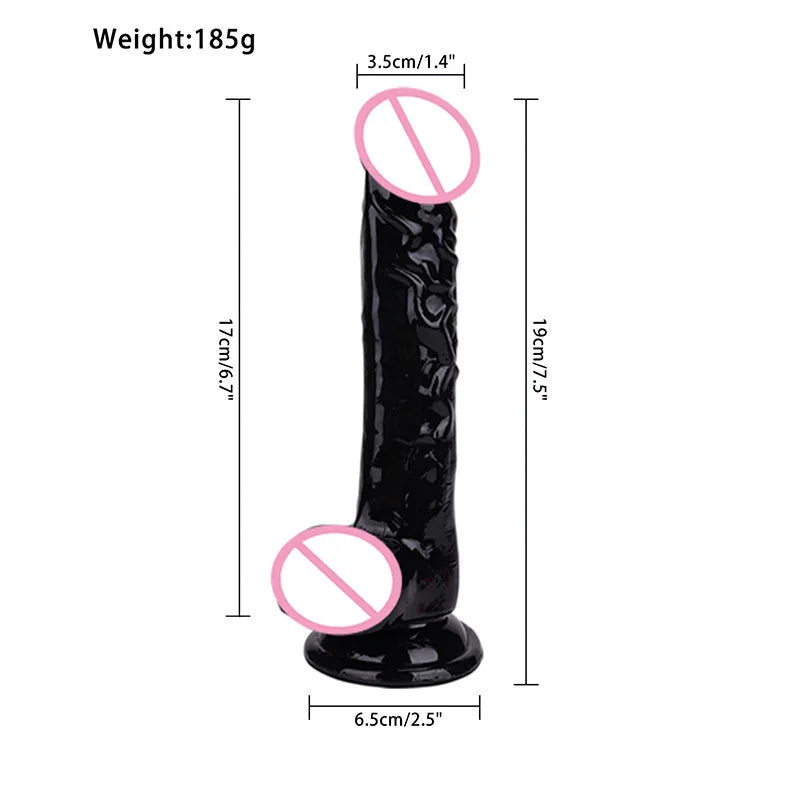 Jelly Dildo Vagina Anal Sex Toys 4 Sizes Transparent Realistic Soft Fake Penis Sucker Dildo Butt Plug Sex Toys for Woman Men