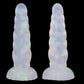 Jelly Dildo with Suction Cup for Hands-Free Play Luminous Twist Anal Dildo Silicone Anal Plug Butt Plug Adult Sex Toy for Women