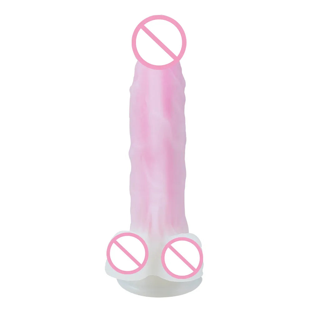 Jelly Medical Silicone Dildo Luminous Realistic Dildos Adult Toys Strap on Dildo Colourful Soft Penis Sex Toys for Woman