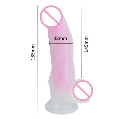 Jelly Medical Silicone Dildo Luminous Realistic Dildos Adult Toys Strap on Dildo Colourful Soft Penis Sex Toys for Woman