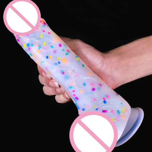 Jelly Medical Silicone Dildo Realistic Adult Toys Soft Strap on Dildo Artificial Dildos Colourful Penis Sex Toys for Woman