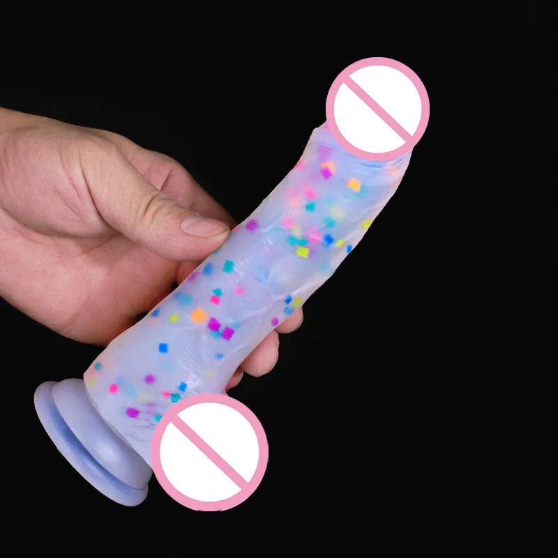 Jelly Medical Silicone Dildo Realistic Adult Toys Soft Strap on Dildo Artificial Dildos Colourful Penis Sex Toys for Woman