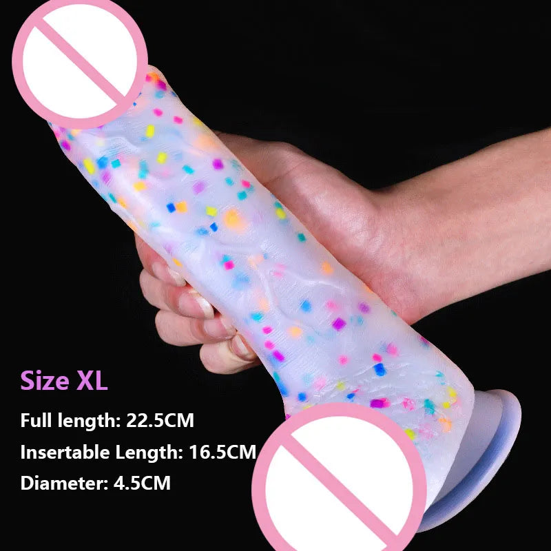 Jelly Medical Silicone Dildo Realistic Adult Toys Soft Strap on Dildo Artificial Dildos Colourful Penis Sex Toys for Woman