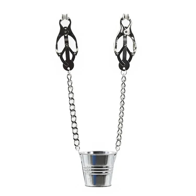 Labia Spreader Strap with Clamp Clip Onto Clitoris Spread Pussy Open Vagina Stimulator BDSM Bondage Nipple Sucker Sex Toys Slave