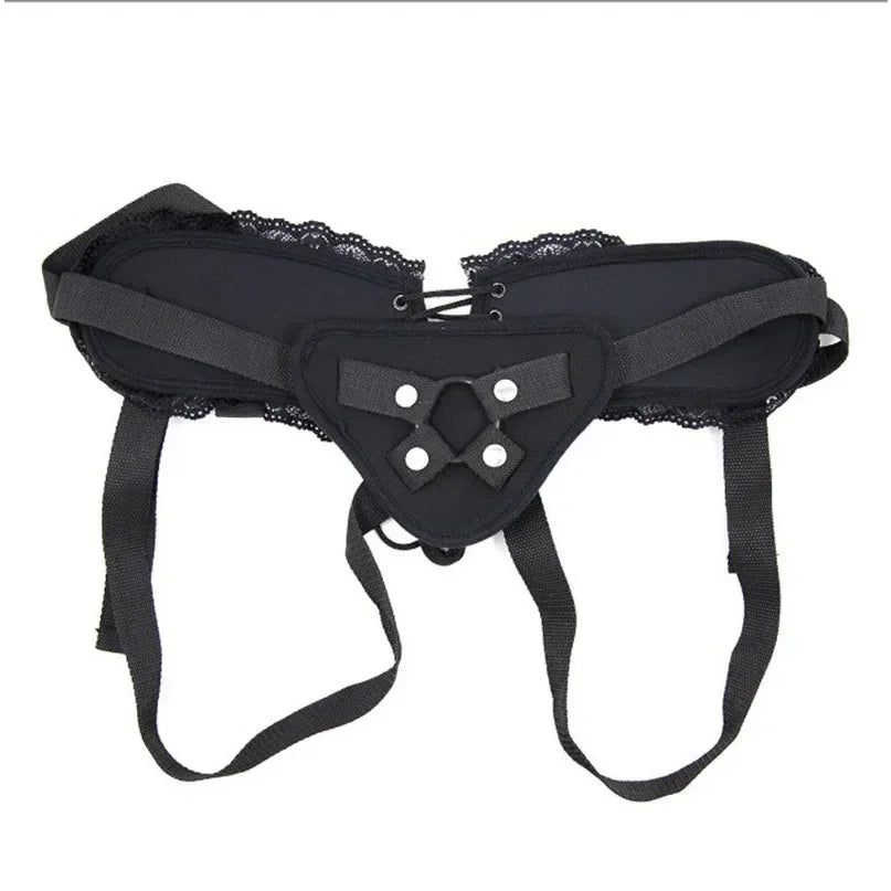 Lace Braided Wearable Strapon Penis for Lesbian G Spot Stimulator Lace Slacks Panties Strap on Dildos Pants Sex Toys for Women