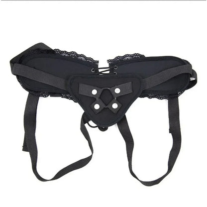 Lace Braided Wearable Strapon Penis for Lesbian G Spot Stimulator Lace Slacks Panties Strap on Dildos Pants Sex Toys for Women