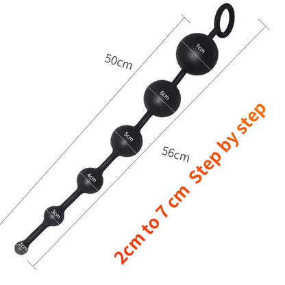 deep anal plugs b-Vibe Beaded Inflatable Anal Plug with Hand Pump main image 0