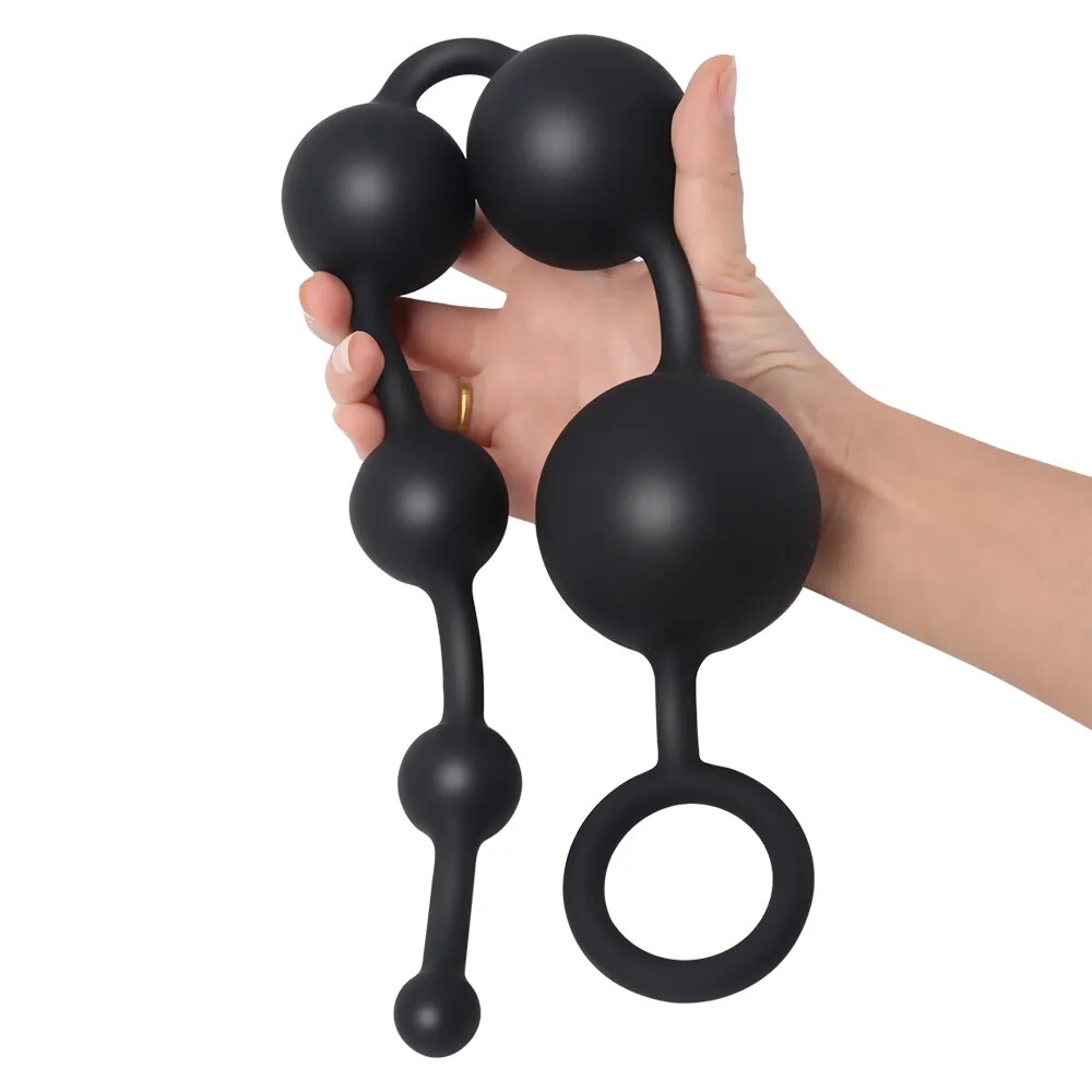 inflatable anal plug video Soft Silicone Butt Plug in Beaded Shape