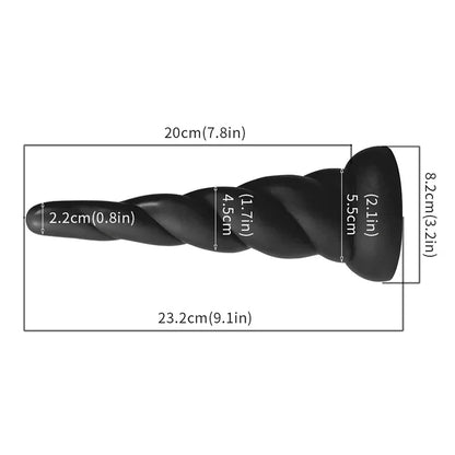 Large Anal Toy Silicone Soft Butt Plug Expander Stimulator Prostate Sex Toy For Men Unicorn Spiral Fantasy Animal Dildo