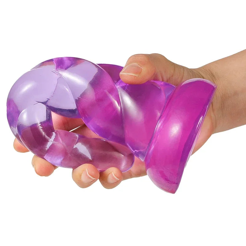 Large Anal Toy Silicone Soft Butt Plug Expander Stimulator Prostate Sex Toy For Men Unicorn Spiral Fantasy Animal Dildo