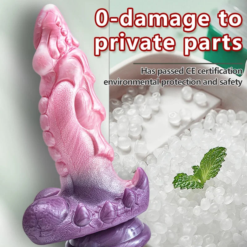 Large Animal Dildo Strong Sucker Dog Penis Dildo Liquid Silicone Simulation Anal Dildo Female Masturbation Big Realistic Dick