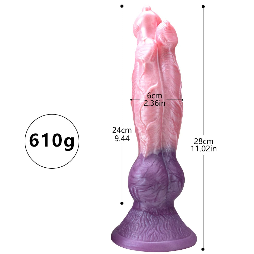 Large Animal Dildo Strong Sucker Dog Penis Dildo Liquid Silicone Simulation Anal Dildo Female Masturbation Big Realistic Dick