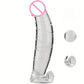 Large Dildo Shaped Fake Penis Masturbator Crystal Glass Material Adult Sex Toys Simulated Penis Female Masturbator Glass Penis