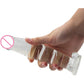 Large Dildo Shaped Fake Penis Masturbator Crystal Glass Material Adult Sex Toys Simulated Penis Female Masturbator Glass Penis