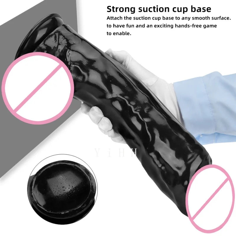 Large Realistic Dildos With Suction Cup 7.2cm Thick Huge Dildos for Woman Men Artificial Black Penis G-spot Anal Butt Sex Toys