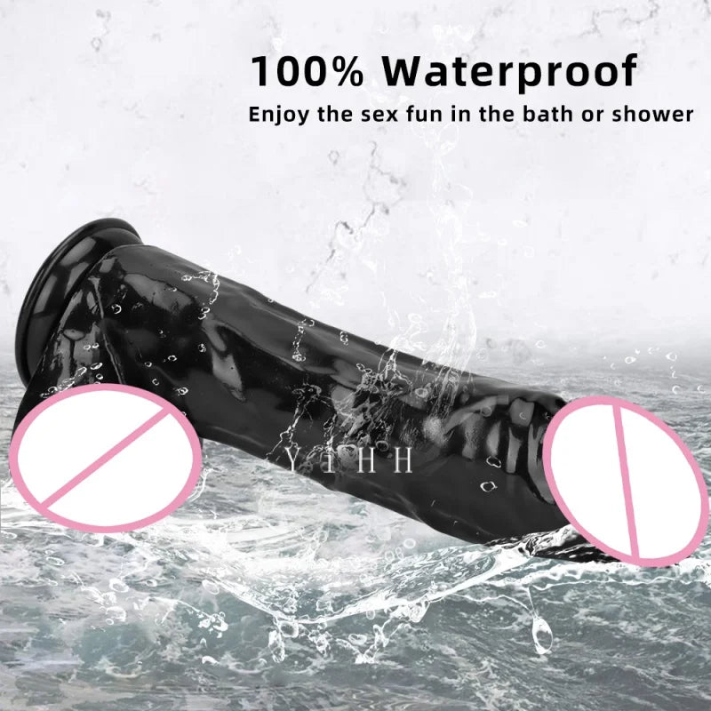 Large Realistic Dildos With Suction Cup 7.2cm Thick Huge Dildos for Woman Men Artificial Black Penis G-spot Anal Butt Sex Toys