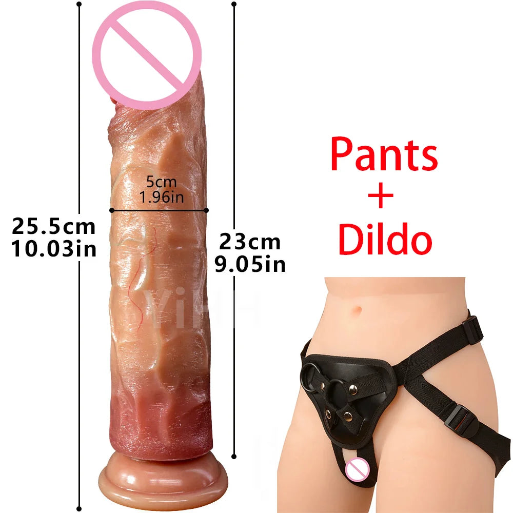 Large Silicone Dildos With Suction Cup Phallus Realistic Strapon Dildos G Spot Stimulate Adult Sex Toys for Woman Lesbian Man