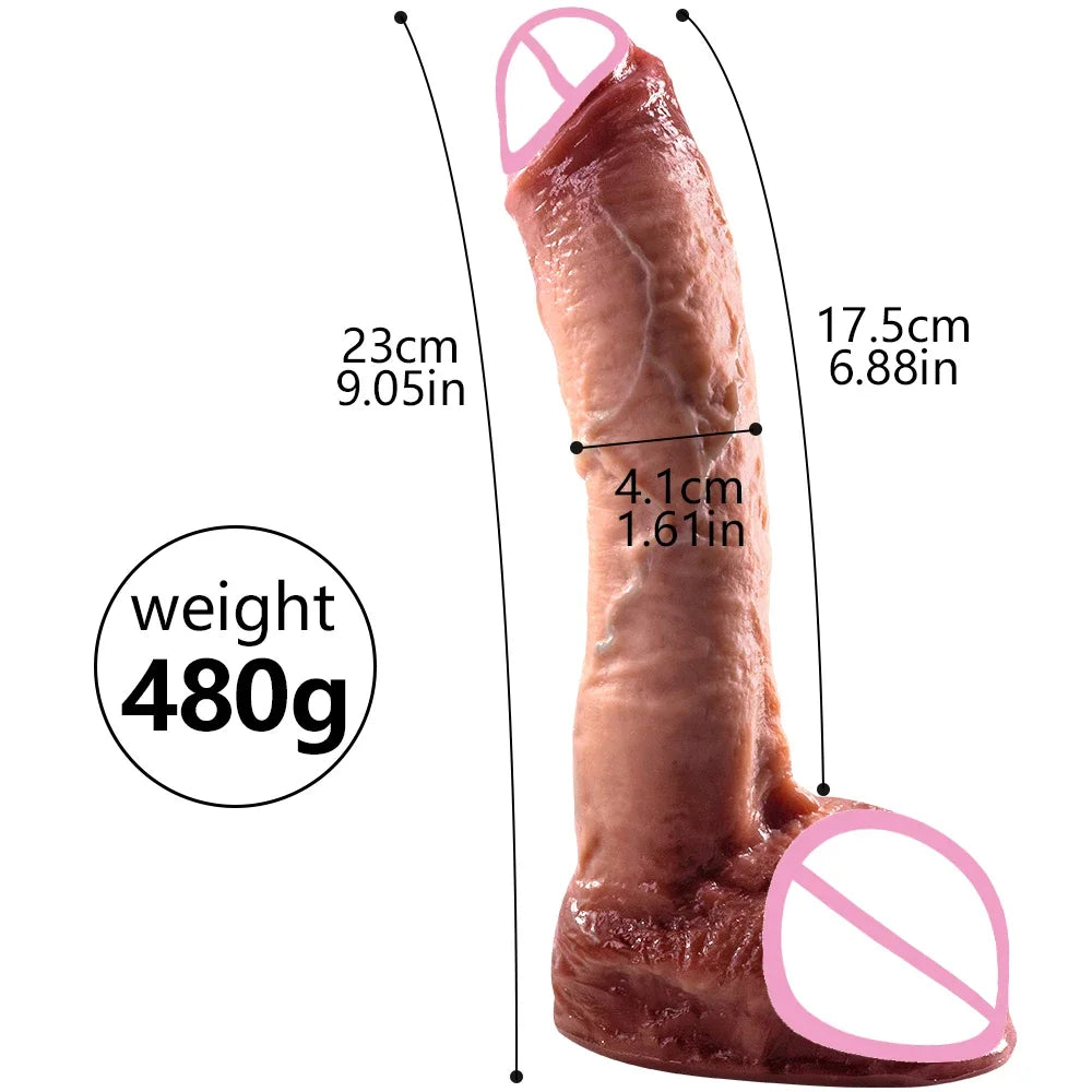 Large Silicone Dildos With Suction Cup Phallus Realistic Strapon Dildos G Spot Stimulate Adult Sex Toys for Woman Lesbian Man