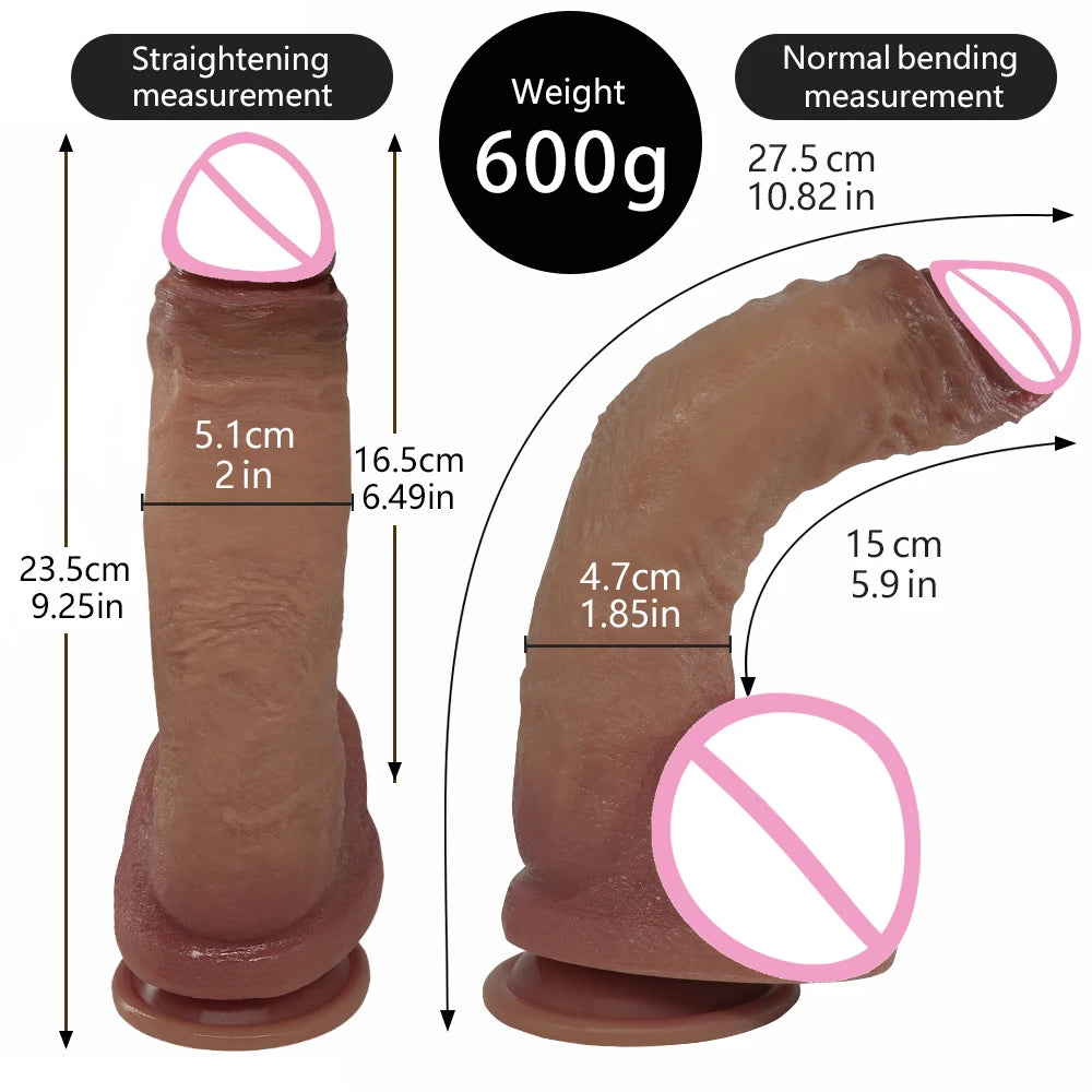 Large Silicone Dildos With Suction Cup Phallus Realistic Strapon Dildos G Spot Stimulate Adult Sex Toys for Woman Lesbian Man