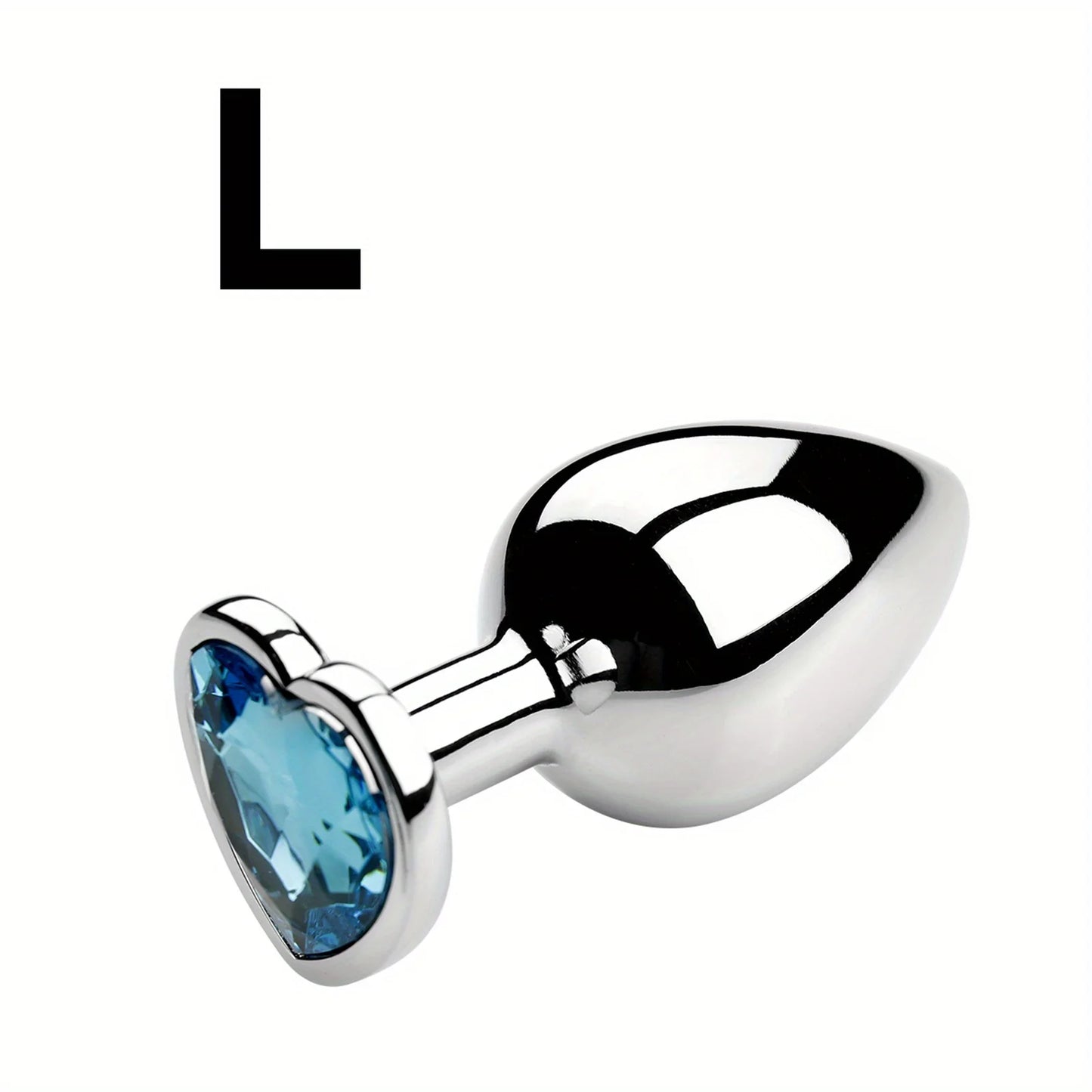 Large Size Metal Anal Plug Heart Crystal Bottom Diamond Prostate Massage Butt Adult Toys Anal Plugs Sex Toys for Woman Men