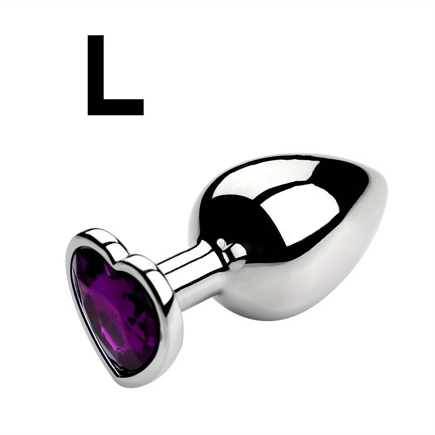 Large Size Metal Anal Plug Heart Crystal Bottom Diamond Prostate Massage Butt Adult Toys Anal Plugs Sex Toys for Woman Men