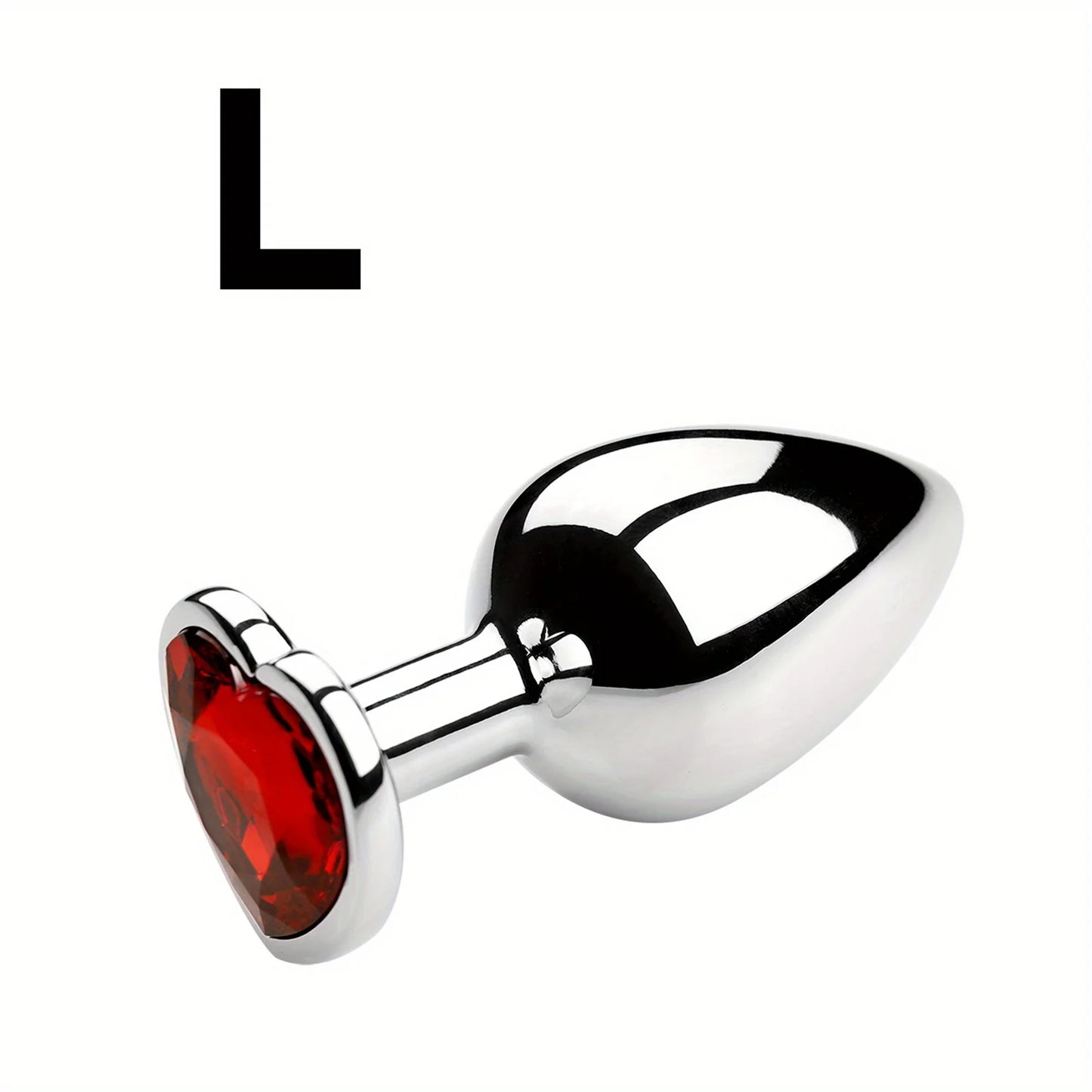 Large Size Metal Anal Plug Heart Crystal Bottom Diamond Prostate Massage Butt Adult Toys Anal Plugs Sex Toys for Woman Men
