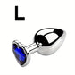Large Size Metal Anal Plug Heart Crystal Bottom Diamond Prostate Massage Butt Adult Toys Anal Plugs Sex Toys for Woman Men