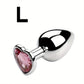Large Size Metal Anal Plug Heart Crystal Bottom Diamond Prostate Massage Butt Adult Toys Anal Plugs Sex Toys for Woman Men