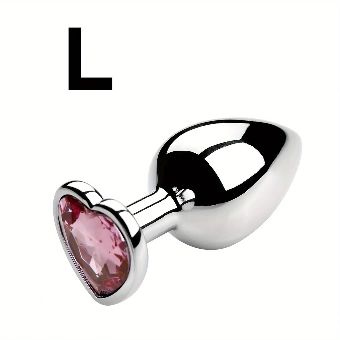 Large Size Metal Anal Plug Heart Crystal Bottom Diamond Prostate Massage Butt Adult Toys Anal Plugs Sex Toys for Woman Men