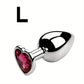 Large Size Metal Anal Plug Heart Crystal Bottom Diamond Prostate Massage Butt Adult Toys Anal Plugs Sex Toys for Woman Men
