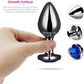 Large Size Metal Anal Plug Heart Crystal Bottom Diamond Prostate Massage Butt Adult Toys Anal Plugs Sex Toys for Woman Men