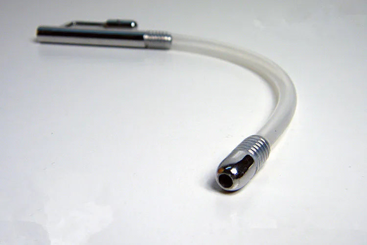 Large size Stainless steel silicone urethral sound catheter penis tube sex toy A613