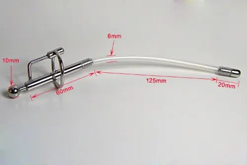Large size Stainless steel silicone urethral sound catheter penis tube sex toy A613