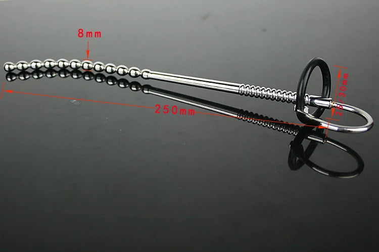 Large size medical Stainless steel penis plug urethral dilator beads cock probe sex toys A601