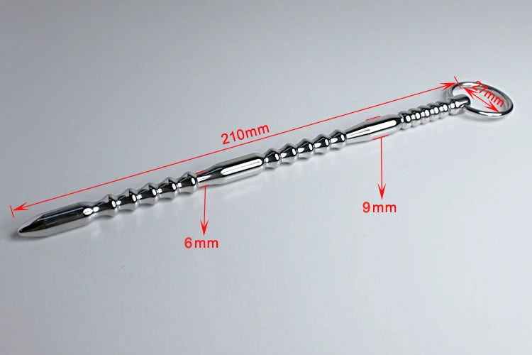 Large size medical stainless steel vibrating penis plug urethral dilation toca masculina dilataciones A636