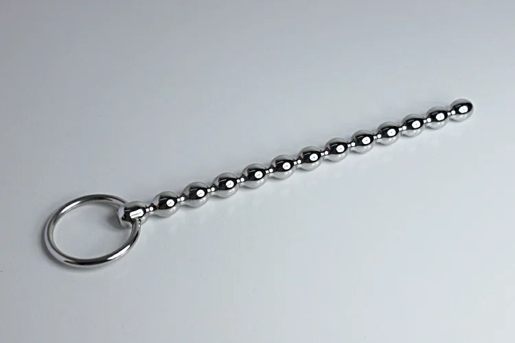 Large size stainless steel urethral beads plug penis dilator cock probe insert sex toys A632
