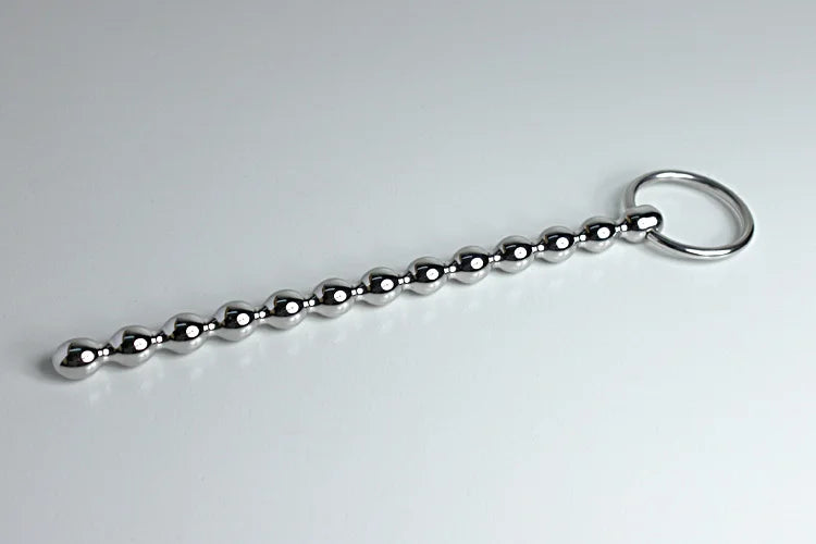 Large size stainless steel urethral beads plug penis dilator cock probe insert sex toys A632
